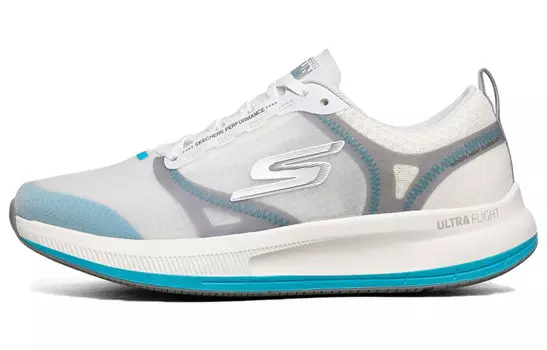 Кроссовки для бега Go Run Pulse для мужчин с низким верхом, белые/голубые Skechers