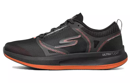 Кроссовки для бега Go Run Pulse мужские с низким верхом, черные/оранжевые Skechers