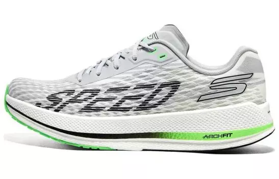 Кроссовки для бега Go Run Razor 4 мужские с низким верхом серые/зеленые Skechers