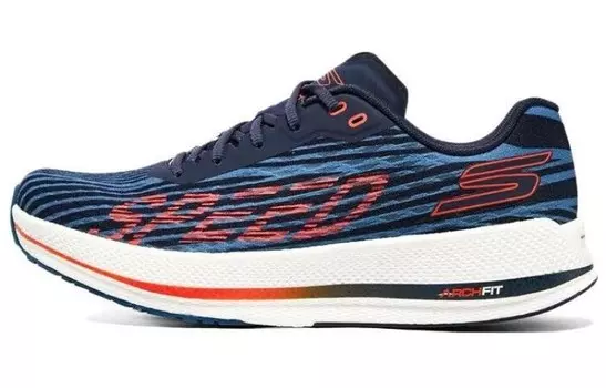 Кроссовки для бега Go Run Razor 4 мужские с низким верхом белые/синие/красные/черные Skechers