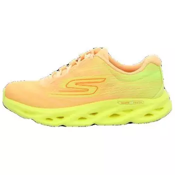 Кроссовки для бега GO RUN Swirl Tech Speed женские с низким верхом оранжево-желтого цвета Skechers