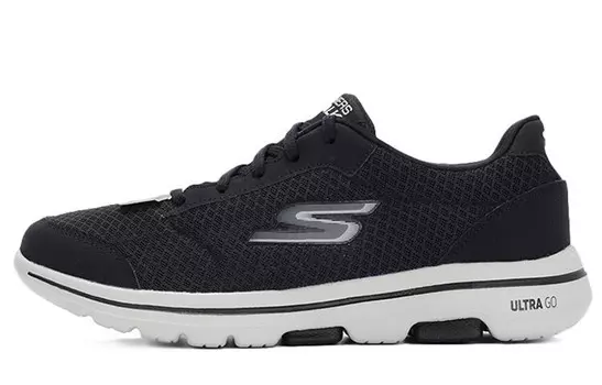 Кроссовки для бега Go Walk 5 мужские с низким верхом, черные/белые Skechers