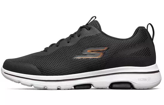Кроссовки для бега Go Walk 5 мужские с низким верхом, черные/оранжевые Skechers