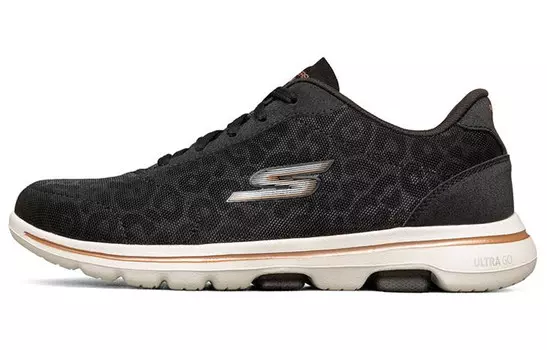 Кроссовки для бега Go Walk 5 женские с низким верхом, черные/белые Skechers