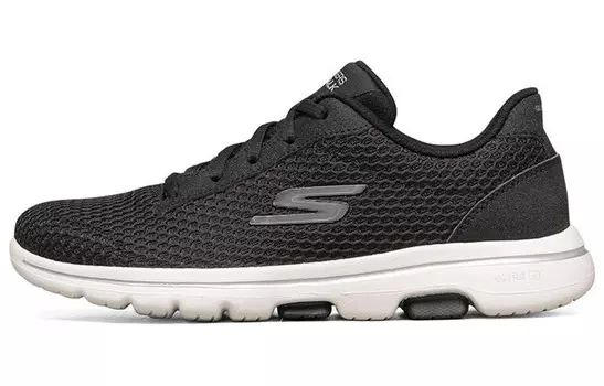Кроссовки для бега Go Walk 5 женские с низким верхом, черные/белые Skechers