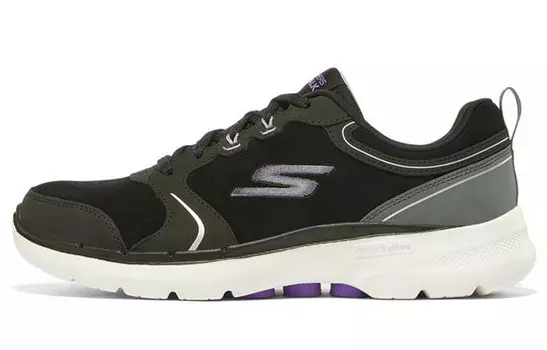 Кроссовки для бега Go Walk 6 женские с низким верхом, черные/белые Skechers