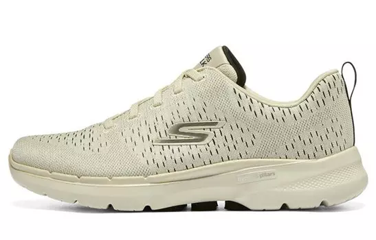 Кроссовки для бега Go Walk 6 женские с низким верхом цвета заварной крем Skechers