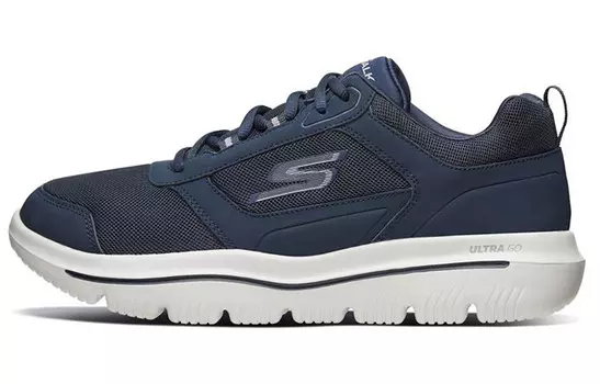 Кроссовки для бега Go Walk Evolution Ultra для мужчин с низким верхом, темно-синие/серые Skechers