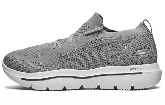 Кроссовки для бега Go Walk Evolution Ultra для мужчин с низким верхом, серые/белые Skechers