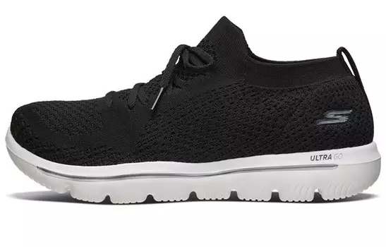 Кроссовки для бега Go Walk Evolution Ultra женские с низким верхом, черные Skechers