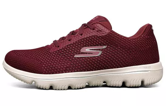 Кроссовки для бега Go Walk Evolution Ultra женские с низким верхом бордового цвета Skechers