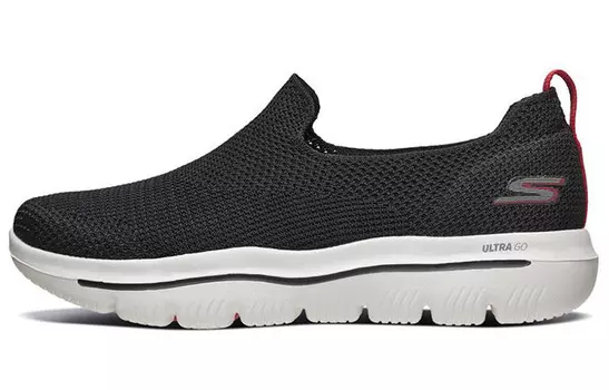 Кроссовки для бега Go Walk Evolution Ultra для мужчин с низким верхом, черные/красные Skechers