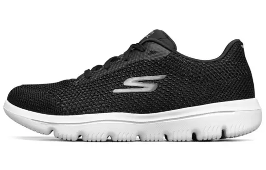 Кроссовки для бега Go Walk Evolution Ultra женские с низким верхом, черные/белые Skechers