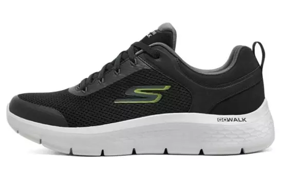 Кроссовки для бега Go Walk Flex мужские с низким верхом, черные/белые Skechers