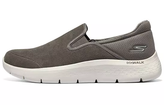 Кроссовки для бега Go Walk Flex мужские с низким верхом серо-коричневого цвета Skechers