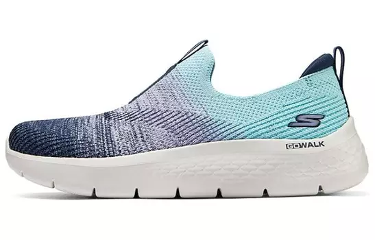 Кроссовки для бега Go Walk Flex женские с низким верхом, темно-синие/светло-зеленые Skechers