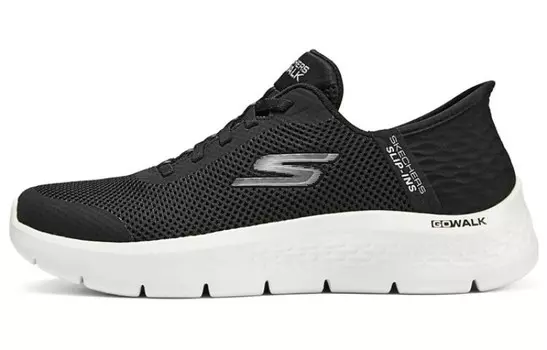 Кроссовки для бега Go Walk Flex женские с низким верхом, черные/белые Skechers