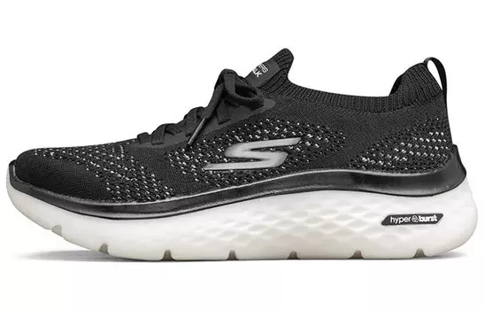 Кроссовки для бега Go Walk Hyper Burst женские с низким верхом, черные/белые Skechers