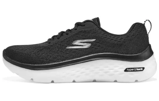 Кроссовки для бега Go Walk Hyper Burst женские с низким верхом, черные/белые Skechers