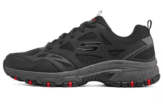 Кроссовки для бега Hillcrest для мужчин с низким верхом, черные/серые Skechers