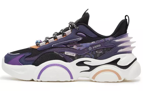 Кроссовки для бега Honor Of Kings X Honor Of Kings Collection женские с низким верхом, цвет черный/плавающий фиолетовый Erke