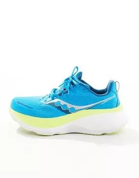 Кроссовки для бега Hurricane 24 в цветах Viziblue и Citron Saucony