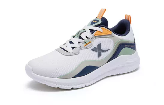 Кроссовки для бега Hydrogen Wind Technology для мужчин с низким верхом белого цвета Xtep, цвет The sail is white, light ashes, inky blue