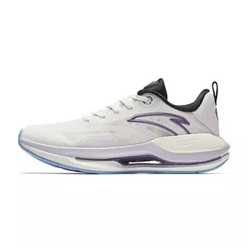 Кроссовки для бега из коллекции Running, женские, низкие, цвета слоновой кости, белые/туманно-фиолетовые Anta