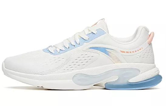 Кроссовки для бега из коллекции Running, женские, с низким верхом, цвета слоновой кости и белого/ярко-синего Anta