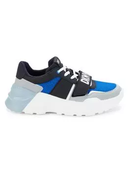 Кроссовки для бега из сетки с логотипом и ремешком Dkny, цвет Blue Combo