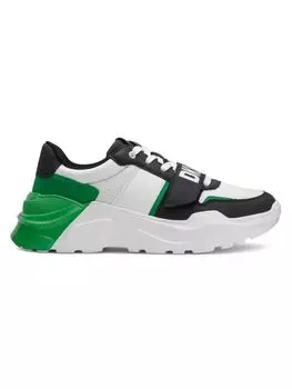 Кроссовки для бега из сетки с логотипом и ремешком Dkny, зеленый