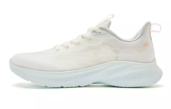 Кроссовки для бега Light LITE женские с низким верхом цвета слоновой кости, светло-зеленого цвета Qiaodan