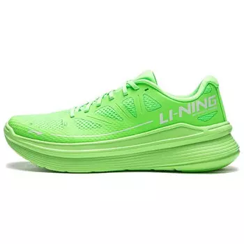 Кроссовки для бега Ling Yue мужские с низким верхом неоново-зеленые Lining