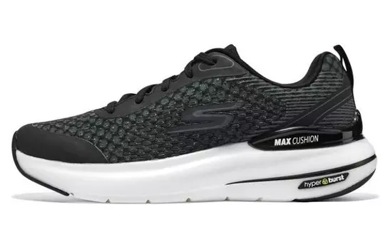 Кроссовки для бега Max Cushioning для мужчин с низким верхом, черного/белого цвета Skechers