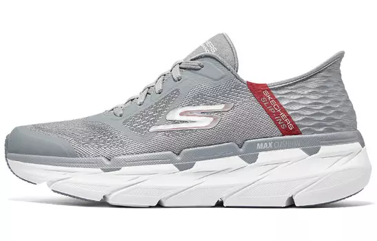 Кроссовки для бега Max Cushioning для мужчин с низким верхом серого цвета Skechers