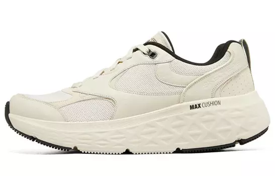 Кроссовки для бега Max Cushioning для мужчин с низким верхом бежевого цвета Skechers