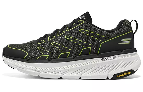 Кроссовки для бега Max Cushioning мужские с низким верхом оливково-черные Skechers