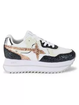 Кроссовки для бега на платформе Deva с блестками W6Yz, черный