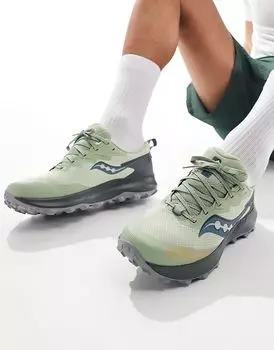 Кроссовки для бега Peregrine 14 GTX neutral в цвете шалфей Saucony