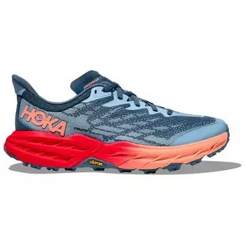 Кроссовки для бега по пересеченной местности Hoka Women's Speedgoat 5, цвет Real Teal/Papaya