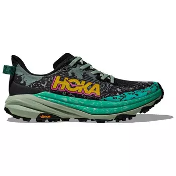 Кроссовки для бега по пересеченной местности Hoka Speedgoat 6, цвет Black/Aloe Vera