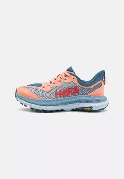 Кроссовки для бега по пересеченной местности MAFATE SPEED 4 HOKA, цвет papaya/real teal