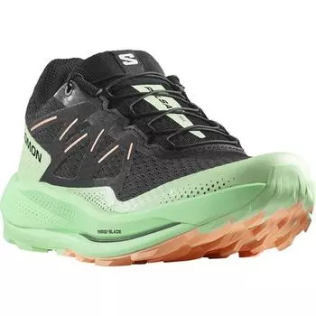 Кроссовки для бега по пересеченной местности Pulsar женские Salomon, цвет Black/Green Ash/Cantaloupe
