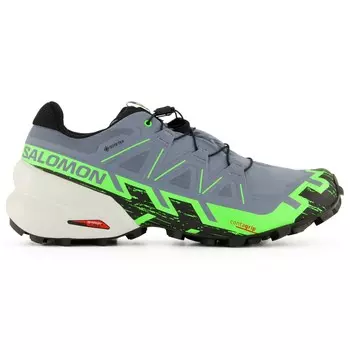 Кроссовки для бега по пересеченной местности Salomon Speedcross 6 GORE TEX, цвет Flint Stone/Green Gecko/Black