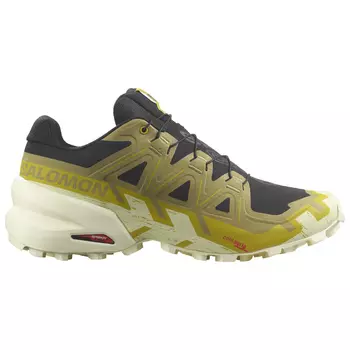 Кроссовки для бега по пересеченной местности Salomon Speedcross 6, цвет Black/Cress Green/Transparent Yellow