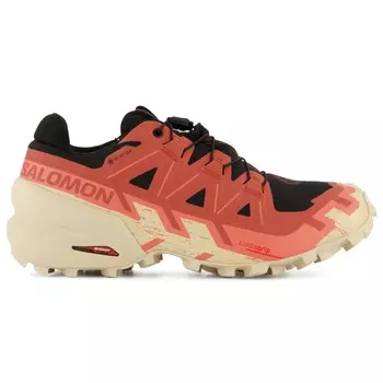 Кроссовки для бега по пересеченной местности Salomon Women's Speedcross 6 GORE TEX, цвет Black/Cow Hide/Faded Rose
