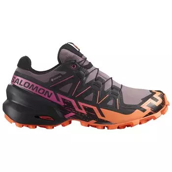 Кроссовки для бега по пересеченной местности Salomon Women's Speedcross 6 GORE TEX, цвет Moonscape/Black/Bird Of Paradise