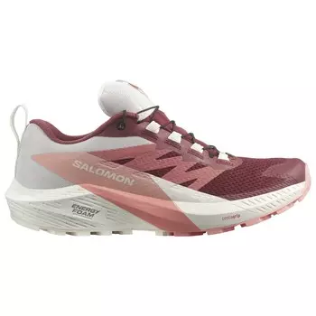 Кроссовки для бега по пересеченной местности Salomon Women's Sense Ride 5 GTX, цвет Syrah/Vanilla Ice/Peach Amber