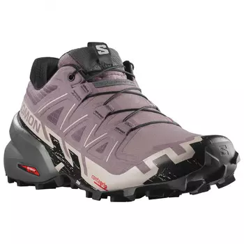 Кроссовки для бега по пересеченной местности Salomon Women's Speedcross 6, цвет Moonscape/Black/Ashes Of Roses