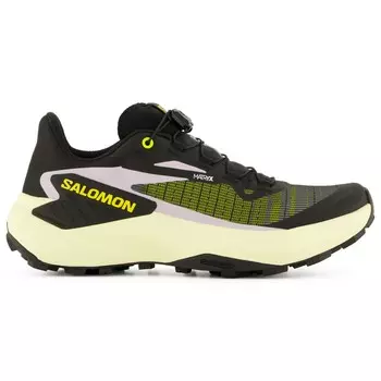 Кроссовки для бега по пересеченной местности Salomon Women's Genesis, цвет Black/Sulphur Spring/Orchid Petal